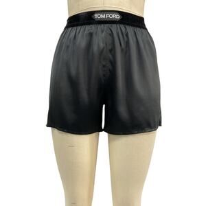 Tom Ford Velvet-Trimmed Silk Shorts - Size XXS